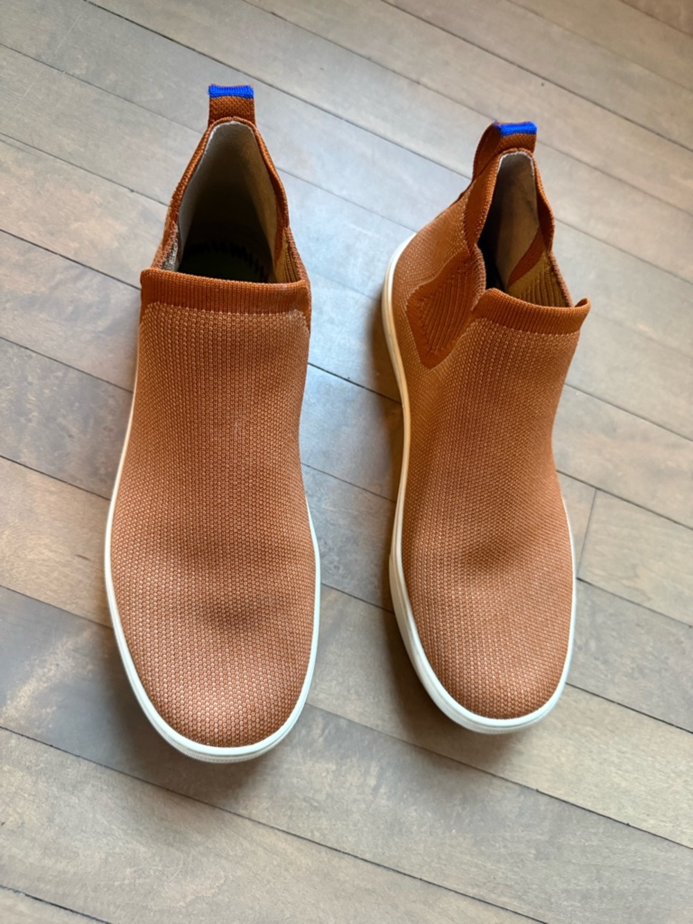 Rothy’s Chelsea Fawn Rust Ankle Boot Sneaker Washable Size 9.5 - Picture 4 of 10